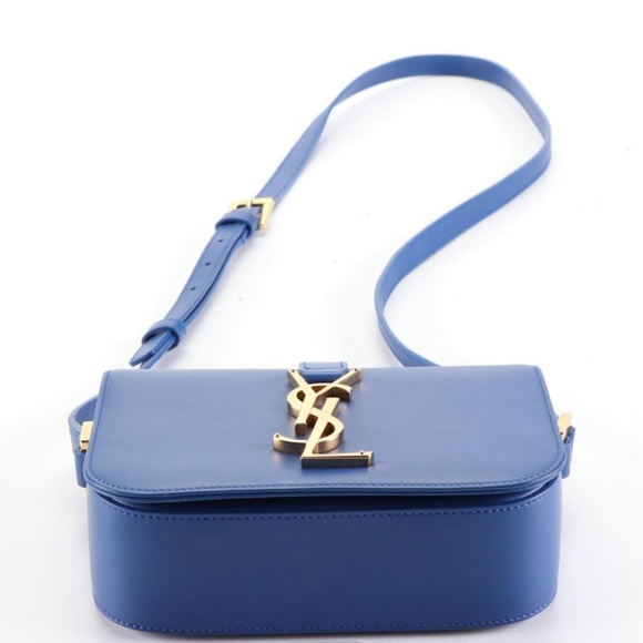 Saint Laurent Small Universite Crossbody Bag in Blue Leather - Picture 2 of 14